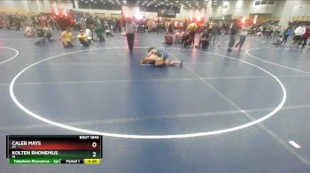145 lbs Cons. Round 4 - Caleb Mays, KY vs Kolten Rhonemus, IN