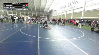 88 lbs Champ. Round 2 - Tytan Clark, Morgan Wrestling Club vs Everett Hardey, RWC- Roy Wrestling Club