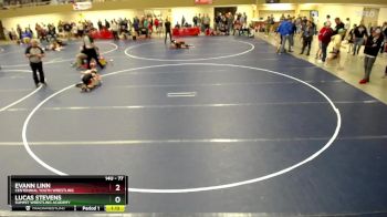 77 lbs Cons. Semi - Evann Linn, Centennial Youth Wrestling vs Lucas Stevens, Summit Wrestling Academy