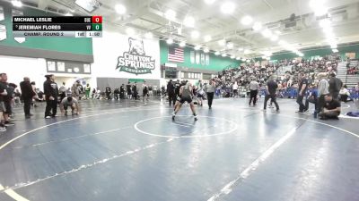 150 lbs Champ. Round 2 - Jeremiah Flores, Victor Valley vs Michael Leslie, Buena