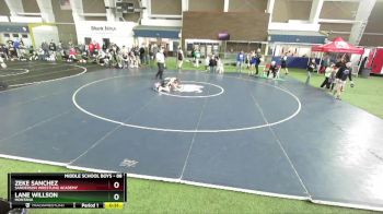 88 lbs 5th Place Match - Lane Willson, Montana vs Zeke Sanchez, Sanderson Wrestling Academy