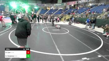 40 lbs Quarterfinal - Ryker Carr, U-Town Hammers vs Kingston Sweeney, Ridge WC