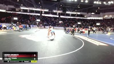 190 lbs Cons. Round 5 - Malaki Town, Moses Lake vs Derek Drobeck, West Valley (Yakima)