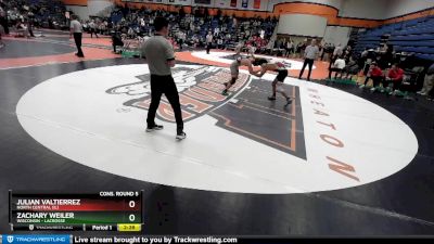 133 lbs Cons. Round 5 - Zachary Weiler, Wisconsin - Lacrosse vs Julian Valtierrez, North Central (IL)