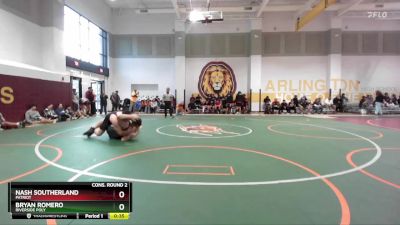 285 lbs Cons. Round 2 - Nash Southerland, Patriot vs Bryan Romero, Riverside Poly