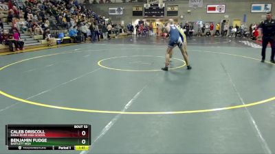 140 lbs Quarterfinal - Benjamin Fudge, Bartlett High vs Caleb Driscoll, Eagle River High School