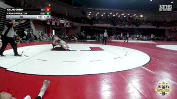 138 lbs Semifinals (8 Team) - Kylan Ooton, TUTTLE vs Cash Stapleton, CUSHING