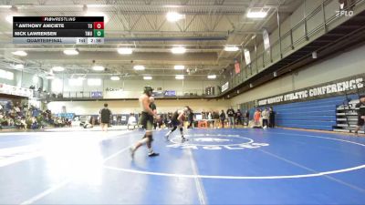 125 lbs Quarterfinal - Anthony Aniciete, Tiffin vs Nick Lawrensen, Thomas More