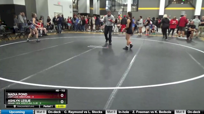 112 lbs Champ. Round 1 - Ashlyn Leslie, Grand View Wrestling Club vs ...