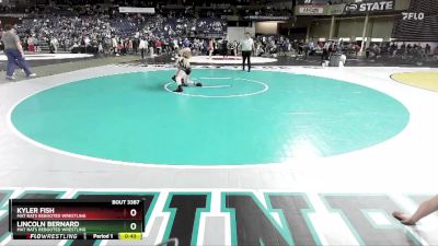 100 lbs Cons. Round 3 - Lincoln Bernard, Mat Rats Rebooted Wrestling vs Kyler Fish, Mat Rats Rebooted Wrestling