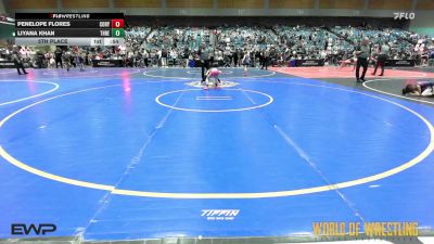 55 lbs 5th Place - Penelope Flores, Cory Clark Wrestling vs Liyana Khan, THRESHOLD WRESTLING CLUB