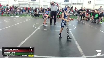 68 lbs Round 4 (6 Team) - Christian Hasty, Team West Virginia Gold vs Colson Long, The Goon Squad