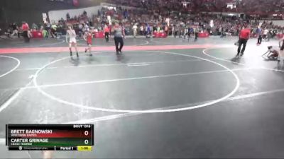 85 lbs Cons. Round 2 - Brett Bagnowski, Wisconsin Rapids vs Carter Grinage, Crass Trained