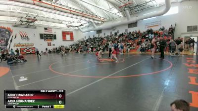 125 lbs Quarterfinal - Abby Hawbaker, Lockwood vs Arya Hernandez, Lockwood