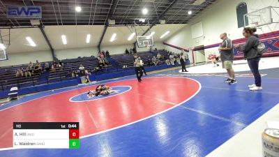 110 lbs Consi Of 4 - A`Miera Hill, Union Girls vs Lyla Waldren, Sand Springs