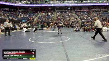 2A 144 lbs Cons. Round 2 - Chandler Johnson, North Wilkes vs Ashton Shields-Adams, Southwest Onslow