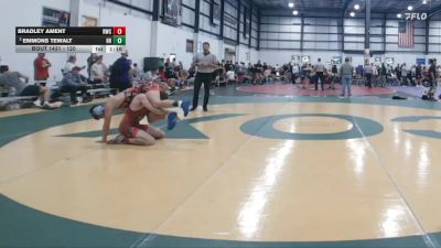 120 lbs Champ. Round 4 - Bradley Ament, Richmond Wrestling Club vs Emmons Tewalt, Hanover Hawkeye