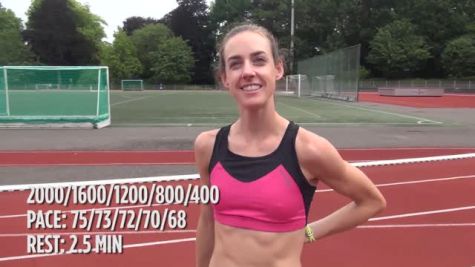 Molly Huddle Ladder Workout before London Diamond League