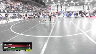 80-88 lbs Semifinal - Isabella Wake, Steelclaw WC vs Thea Gillis, Montana