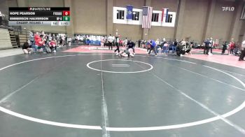 155 lbs Champ. Round 1 - Hope Pearson, Fort Osage vs Emmerson Halverson, North Platte Girls