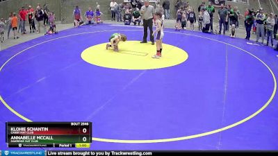 60 lbs Cons. Round 3 - Annabelle McCall, Oakridge Mat Club vs Klohie Schantin, Canby Mat Club