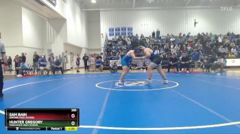 285 lbs Quarterfinal - Sam Bain, Oxford High School vs Hunter Gregory, Vancleave High School