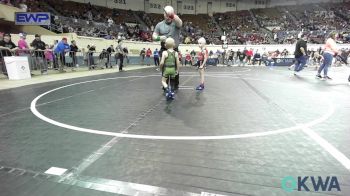 37 lbs Quarterfinal - Rush Wilson, Barnsdall Youth Wrestling vs Finlee Bowman, Team Tulsa Wrestling Club