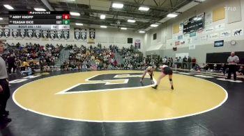 130 lbs Cons. Semi - Abby Knopp, Central vs Teagan Dice, Cheyenne East