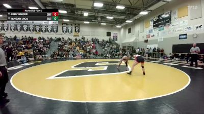 130 lbs Cons. Semi - Abby Knopp, Central vs Teagan Dice, Cheyenne East