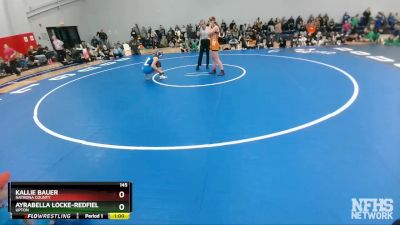 145 lbs Cons. Round 4 - Kallie Bauer, Natrona County vs Ayrabella Locke-Redfield, Upton