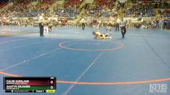 132 lbs Cons. Round 3 - Daxtyn Eslinger, Napoleon G-S vs Caleb Sarsland, Bowman County/Beach