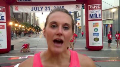 Heather Kampf wins the Liberty mile for the 3rd time