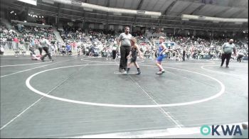 83 lbs Consi Of 8 #2 - Easton Rutledge, Choctaw Ironman Youth Wrestling vs Katelee Cole, Tulsa Blue T Panthers