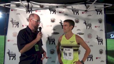 Lex Williams after breaking 4 at Sir Walter Miler