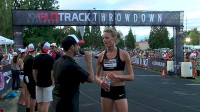 Unsponsored Fiona Benson after running world lead in the mile