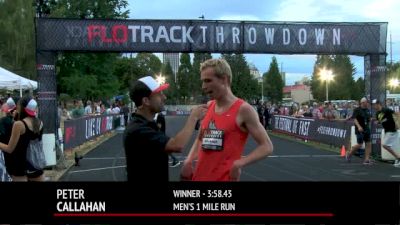 Peter Callahan is unsponsored and won the FloTrack Throwdown mile
