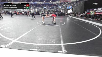 116.4-123.4 lbs Round Of 16 - Alayna McCarty, Jayhawk Wrestling Club vs Lakyn Farrington, Shelton Wrestling Academy