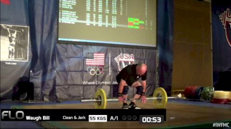 Bill Waugh (M75, 77kgs) CJ 55 kgs