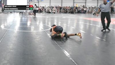 72 lbs Round 2 (10:45am Saturday) - Royce Marshall, CTWHALE vs Orlando Cruz, Cali Red