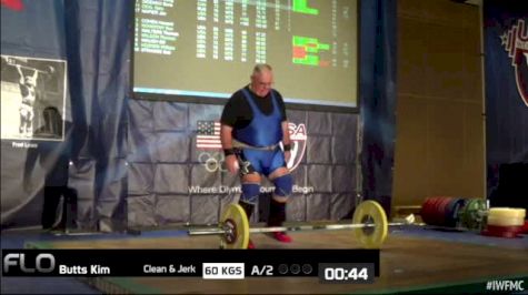 Kim Butts (M70, 105+kgs) CJ 60 kgs