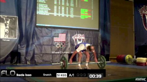 Isao Ikeda (M70, 56kgs) Snatch 51 kgs