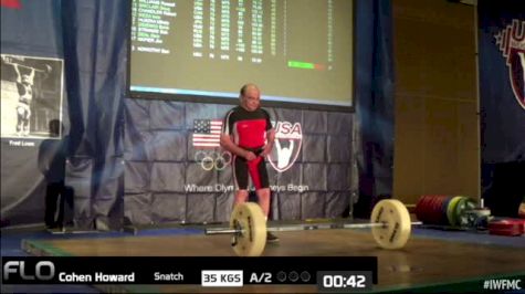Howard Cohen (M80, 69kgs) Snatch 35 kgs