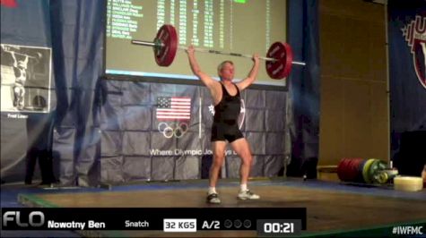 Ben Nowotny (M75, 56kgs) Snatch 32 kgs