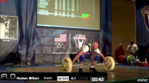 William Hosken (M75, 77kgs) Snatch 38 kgs