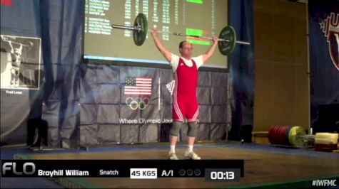 William Broyhill (M70, 77kgs) Snatch 45 kgs