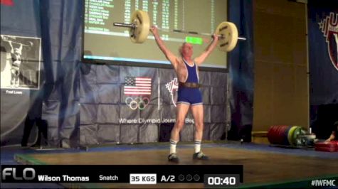 Thomas Wilson (M75, 69 kgs) Snatch 35 kgs 2