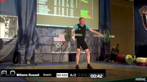 Russell Williams (M75, 85kgs) Snatch 50 kgs 2