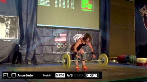 Holly Arrow (W60, 63kgs) Snatch 51 kgs