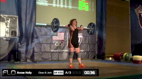 Holly Arrow (W60, 63kgs) CJ 64 kgs World Record