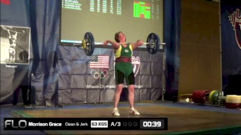 Grace Morrison (W60, 75kgs) CJ 63 kgs World Record